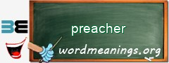 WordMeaning blackboard for preacher